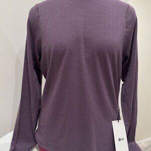 LULULEMON LAB Merino Wool-Blend Long-Sleeve Shirt purple